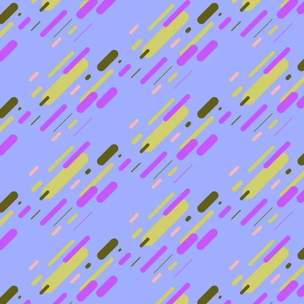 Hippi moda memphis desen süs mavi zemin üzerine mavi sarı pembe kahverengi çizgili