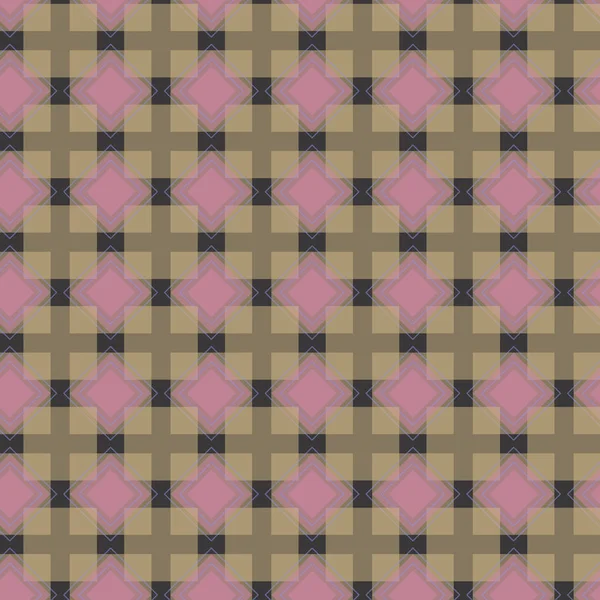 Hipster Mode Motif Ornement Avec Carré Rose Sur Fond Noir — Image vectorielle