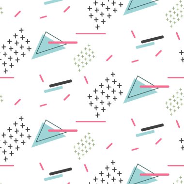 St Valentina, çakal onları gün desen memphis mavi üçgen ve gri çapraz ile süsleme