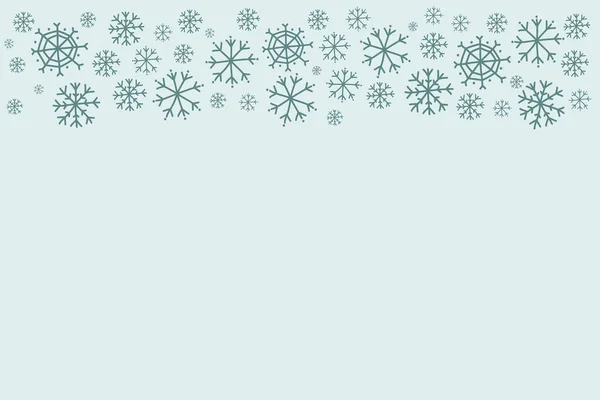 Χριστουγεννιάτικο φόντο με νιφάδες χιονιού. Σχέδιο διακοπών. Εικονογράφηση διανύσματος. — Διανυσματικό Αρχείο