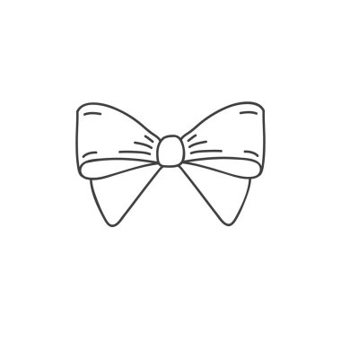 Fiyonk tasviri. Vektör doğrusal çizim. Yay simgesi