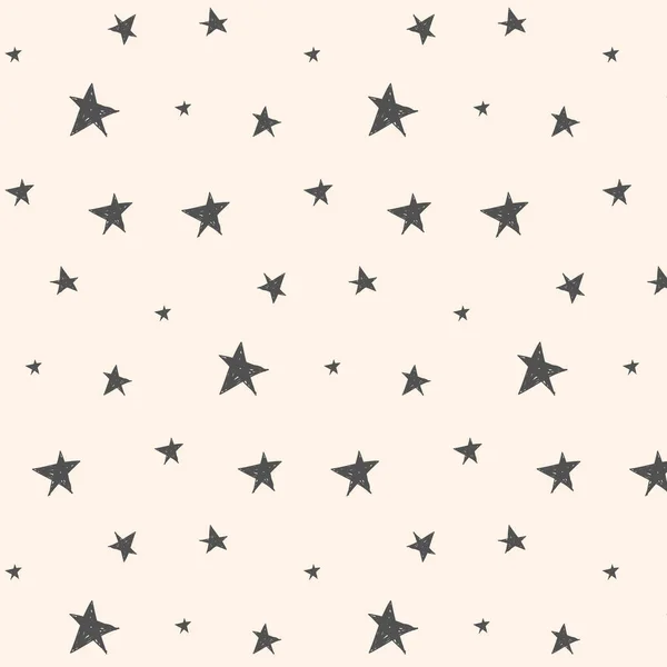Yıldızlı vektör deseni. Serbest çizim. Vektör süsü.