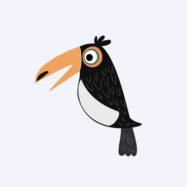 Tukan. Vektorfarbige Illustration des Tukan. Zeichnung eines tropischen Vogels. — Stockvektor