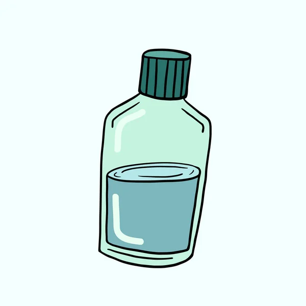 Flaska Vektor Färg Skiss Tecknad Stil Frihandsbild — Stock vektor