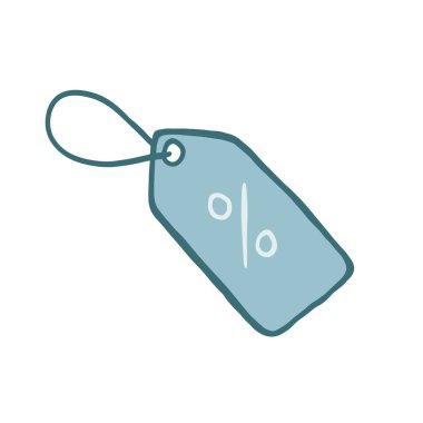 Etiket. Vector doodle tarzı karalama. Fiyat etiketi Renk çizimi elle yapılır. Satır sanat tarzında vektör simgeleri.