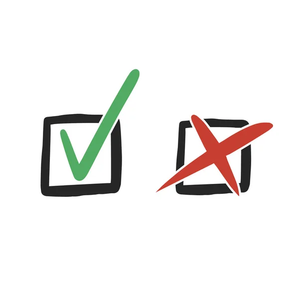 Evet ve hayır. Oylama için düğme. Karalama biçiminde vektör illüstrasyonu