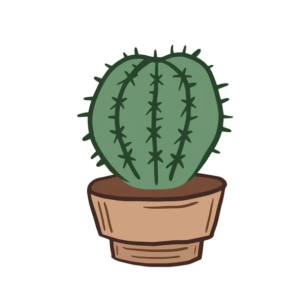 Illustration Cactus Illustration Vectorielle Couleur Style Dessin Animé Illustration Plate — Image vectorielle