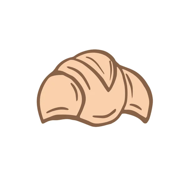 Croissant. Vektor-Farbskizze im Cartoon-Stil. Vektorillustration. — Stockvektor