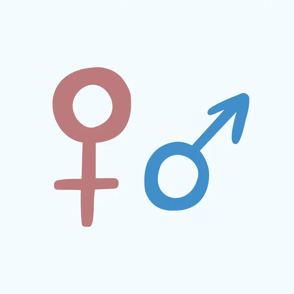 Sada Mužských Ženských Symbolů Vektorové Ilustrace — Stockový vektor