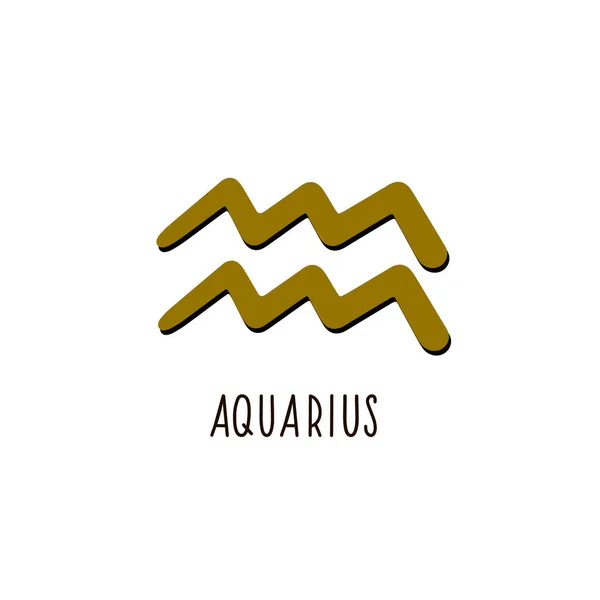 Znamení Zodiac Aquarius Vektorové Znamení Zvěrokruhu Aquarius — Stockový vektor