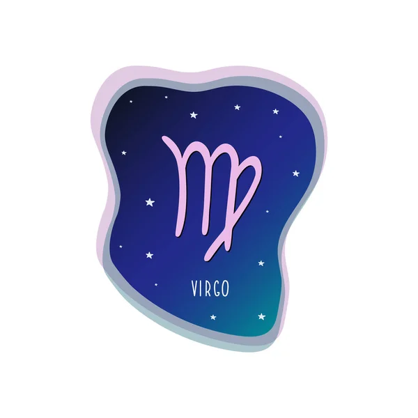 Signo Zodiacal Virgo Signo Vectorial Virgo Signo Del Zodíaco Ilustración — Archivo Imágenes Vectoriales