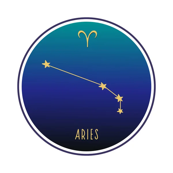 Aries Constelación Aries Croquis Vectoriales Constelación Aries Firman — Archivo Imágenes Vectoriales