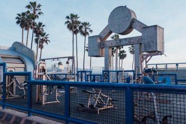 Los Angeles, Ca, Amerika Birleşik Devletleri - 6 Nisan 2017: Venice Beach kas Park,