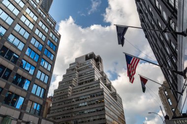 New York City / Usa - 27 Haziran 2018: Manhattan şehir merkezindeki Lexington Caddesi 'nin gökdelenleri