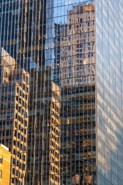 New York City / Usa - 19 Haziran 2018: Manhattan 'daki Midtown gökdelenleri ve binaları