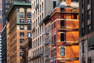 New York City / Usa - 19 Haziran 2018: Manhattan 'daki Midtown gökdelenleri ve binaları