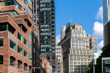 New York City / Usa - 25 Haziran 2018: New York 'taki Fulton Street Finans Bölgesi' nde daire