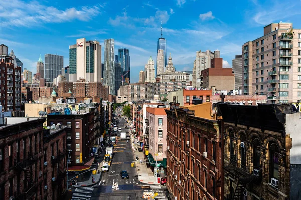 Nova Iorque / EUA - JUL 31 2018: Arranha-céus e prédios de apartamentos em Chinatown, Lower Manhattan — Fotografia de Stock