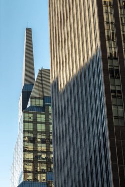 New York City / Usa - 19 Haziran 2018: Manhattan 'daki Midtown gökdelenleri ve binaları