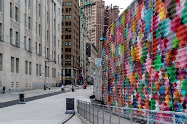New York City / Usa - 20 Haziran 2018: New York 'ta Aşağı Manhattan' ın Finansal Bölgesi 'ndeki ofis binaları