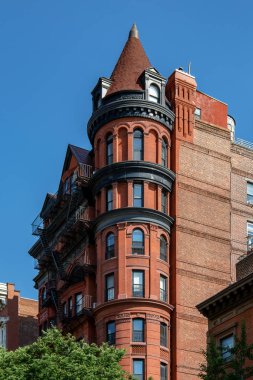 New York, City / Usa - 10 Haziran 2018: New York 'taki Eski Brooklyn Heights Mahallesi