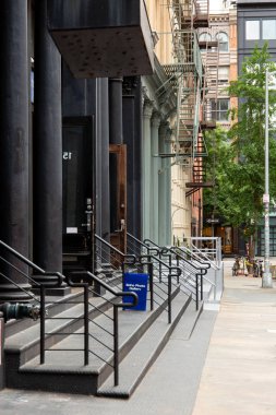 New York City / Usa - 27 Haziran 2018: Tribeca sokakları ve bina