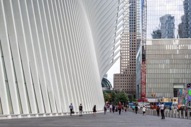 New York City / Usa - 20 Haziran 2018: Güpegündüz Aşağı Manhattan 'ın Finans Bölgesinde Bir Dünya Ticaret ve Oculus