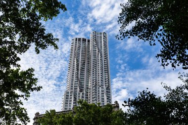 New York City / Usa - 20 Haziran 2018: New York, New York 'ta Aşağı Manhattan' ın Finans Bölgesi 'nde Gehry tarafından