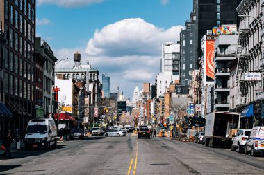 Aşağı Manhattan 'daki Bowery Sokağı manzarası