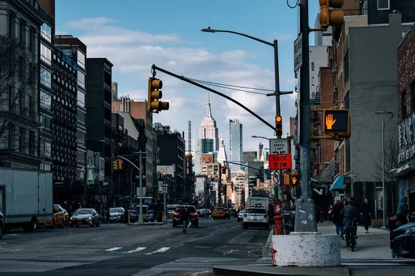 Bowery Street vista de Chinatown em Lower Manhattan — Fotografia de Stock