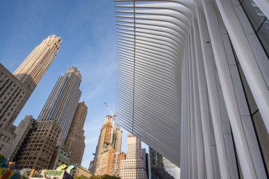 Aşağı Manhattan 'daki Dünya Ticaret Merkezi Ulaşım Merkezi Oculus