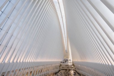 Aşağı Manhattan 'daki Dünya Ticaret Merkezi Ulaşım Merkezi Oculus