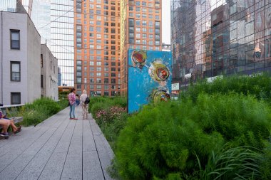 Manhattan Yazında Yüksek Hat Görünümü