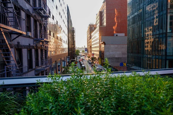 Vista da Linha Alta em Manhattan Verão — Fotografia de Stock