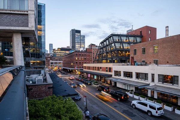 Pohled na High Line v manhattanském létě — Stock fotografie