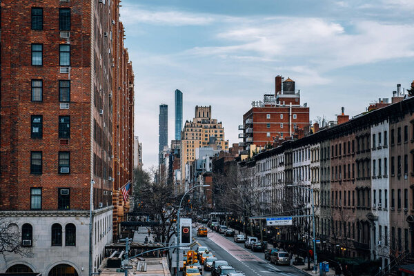 New York City - USA - Mar 14 2019: 23rd Street is a broad thoroughfare in the New York City borough of Manhattan, one of the major two-way, east-west streets in the borough's grid. As with Manhattan's other 