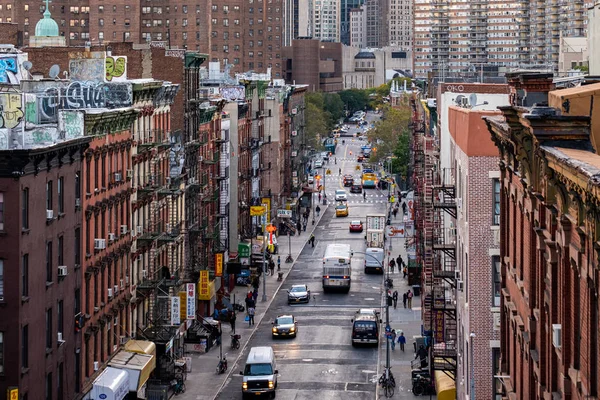 Vista panorâmica dos edifícios em Chinatown Lower Manhattan — Fotografia de Stock