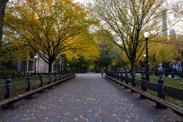 Colore fogliame autunnale di Central Park a Manhattan — Foto Stock