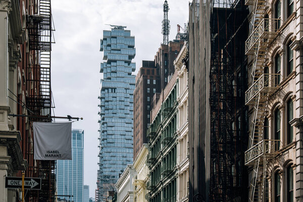 New York City - USA - Dec 6 2019: Leonard 56 and representative architectural style of SOHO buildings in Lower Manhattan New York City