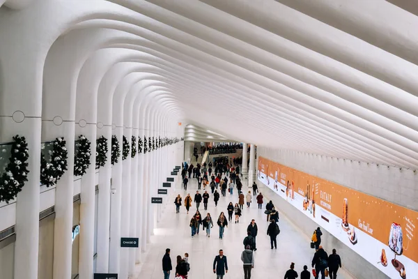 Semesterdekorationer av Word Trade Center på nedre Manhattan Ny — Stockfoto