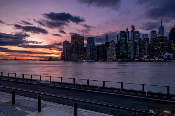 New York City Egyesült Államok Február 2020 Sunset East River — Stock Fotó