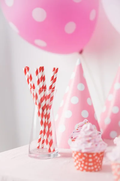Słodki kącik przyjęcia urodzinowego — Zdjęcie stockowe