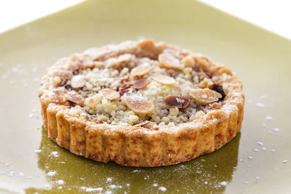 Mini plăcintă cu mere cu topping de arahide — Fotografie, imagine de stoc