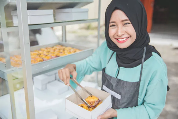 Muslim street food prodejce — Stock fotografie