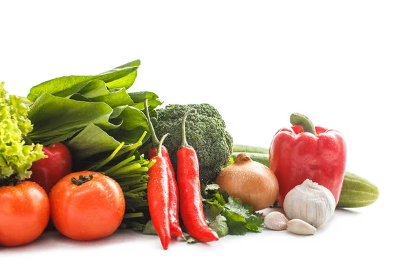 Samenstelling met rauwe groenten — Stockfoto