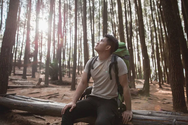 Hiker enjoying the view — Stock Photo, Image