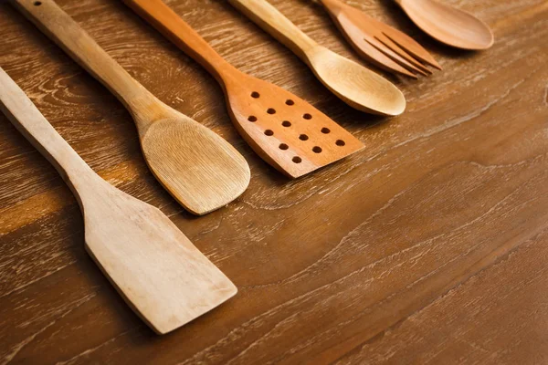 Different wooden kitchen tools — Stock Photo, Image