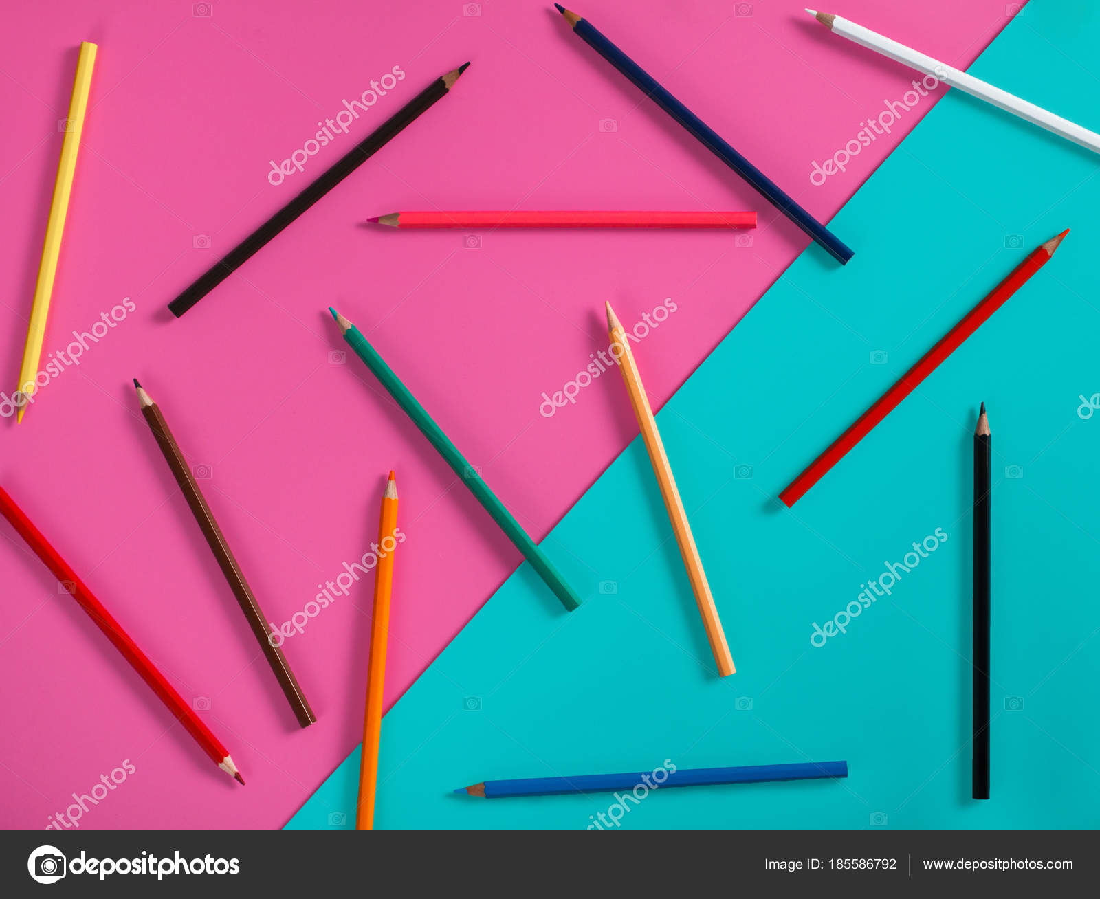 Download Abstract Color Pencil Mockup For Design Stock Photo Image By C Odua 185586792