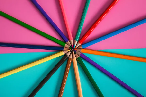 Color pencil mockup for design — Stock Photo, Image