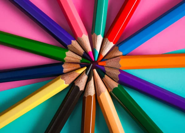 Maquete a lápis de cor para design — Fotografia de Stock